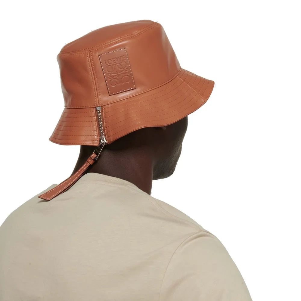 Loewe Brown Calfskin Bucket Hat - 57 cm|S