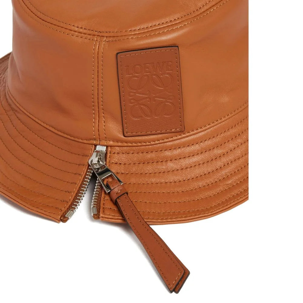 Loewe Brown Calfskin Bucket Hat - 57 cm|S