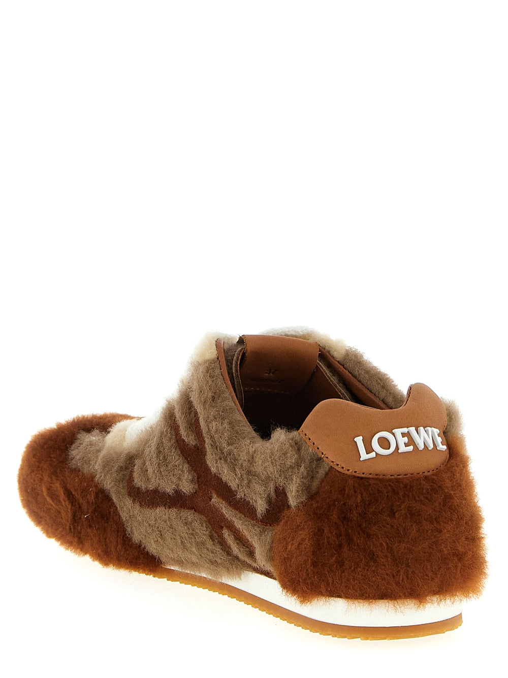 Loewe Brown Lamb Leather Low Top Sneakers - EU36/US6