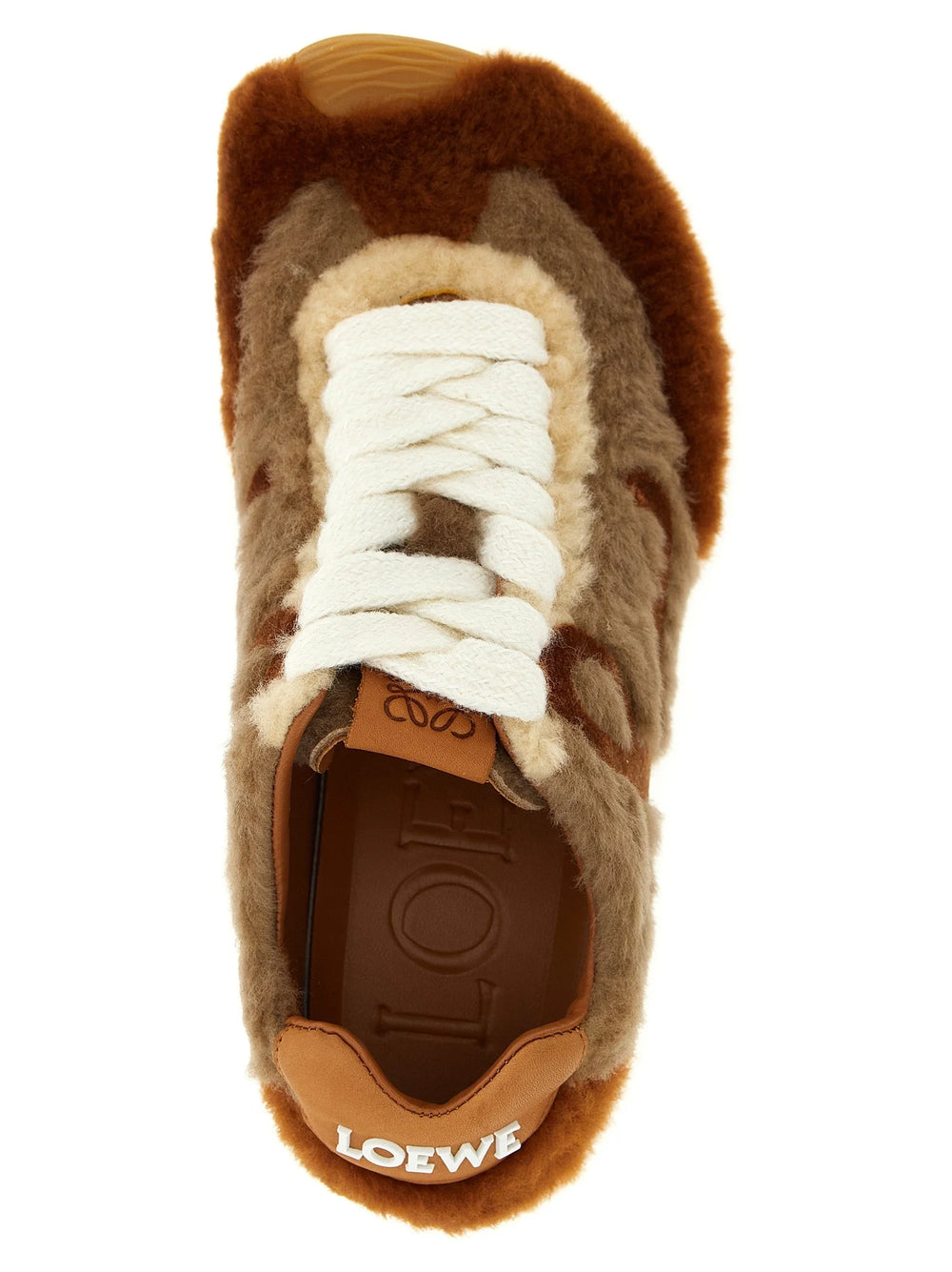 Loewe Brown Lamb Leather Low Top Sneakers - EU36/US6