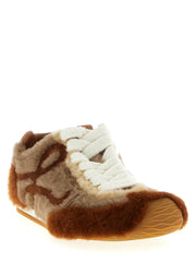 Loewe Brown Lamb Leather Low Top Sneakers - EU36/US6