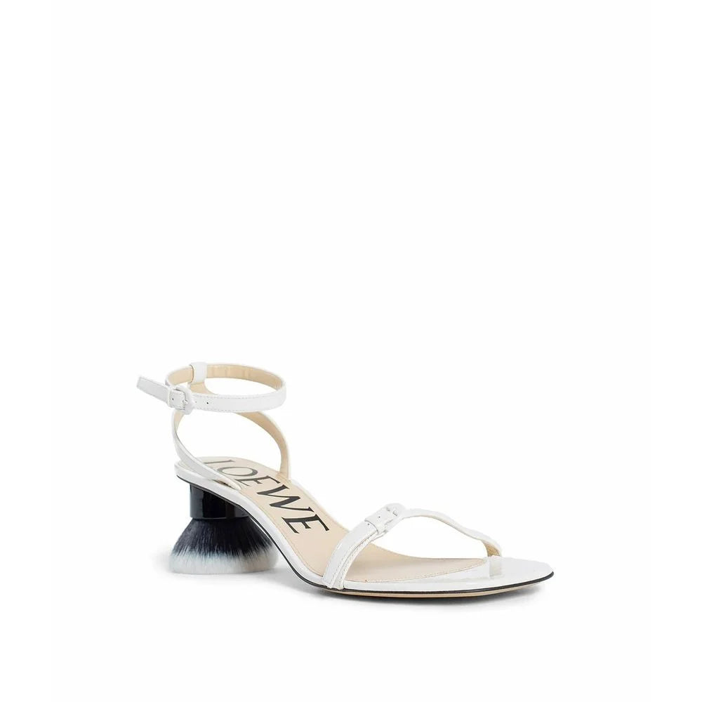 Loewe Sandales à Bride en Agneau Blanc