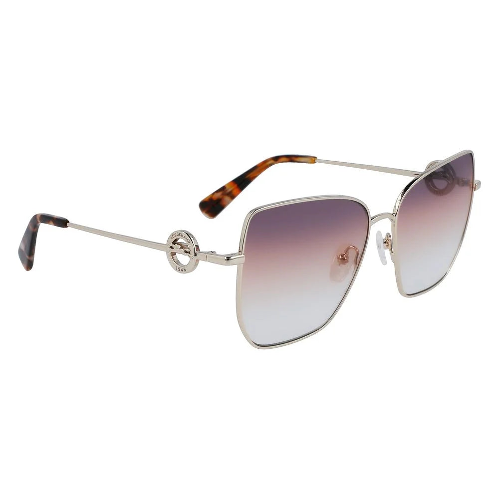 Longchamp Gold Metal Sunglasses