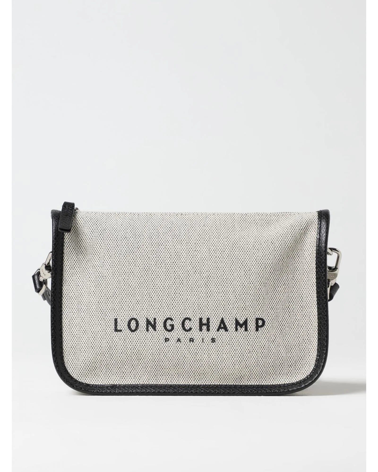 Longchamp Gray Cotton Crossbody Bag