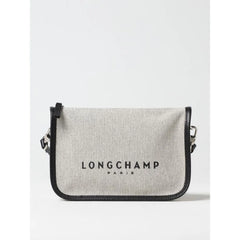 Longchamp Natural Canvas And Leather Handbag