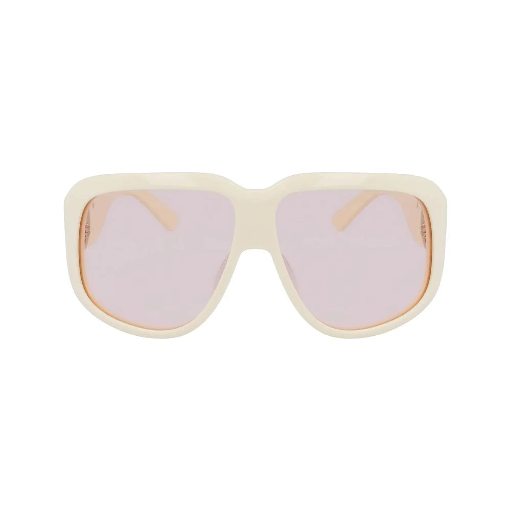Longchamp White Acetate Sunglasses