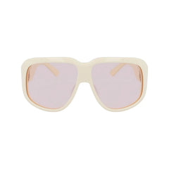 Longchamp White Acetate Sunglasses