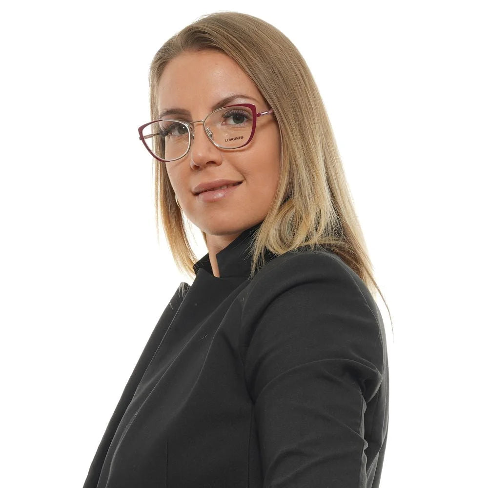 Longines Burgundy Women Glasses Frame - Eyeglasses