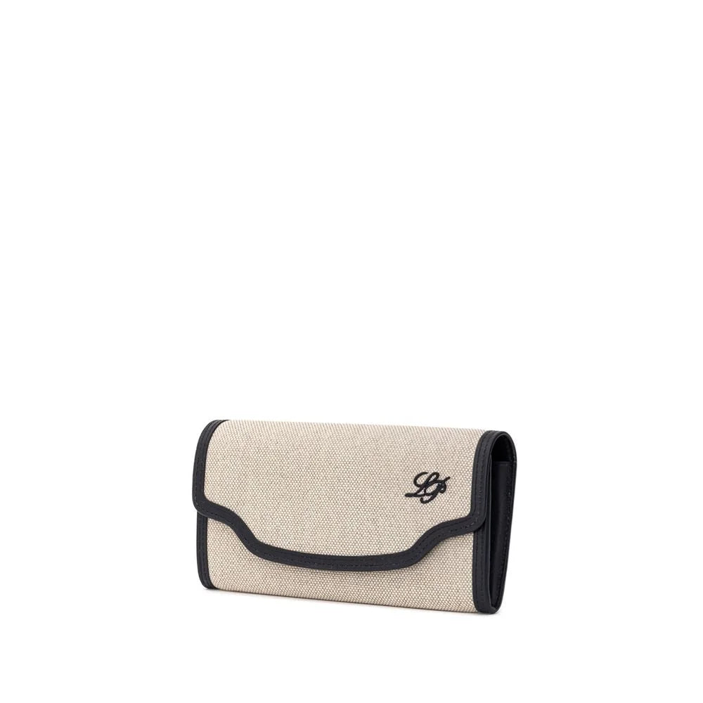 Loro Piana Beige Fabric And Leather Wallet - Wallets