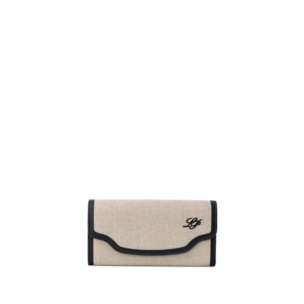 Loro Piana Beige Fabric And Leather Wallet - Wallets