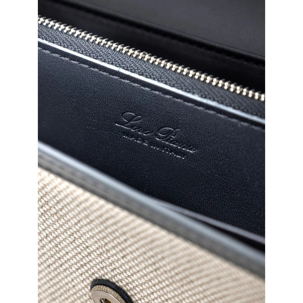 Loro Piana Beige Fabric And Leather Wallet - Wallets