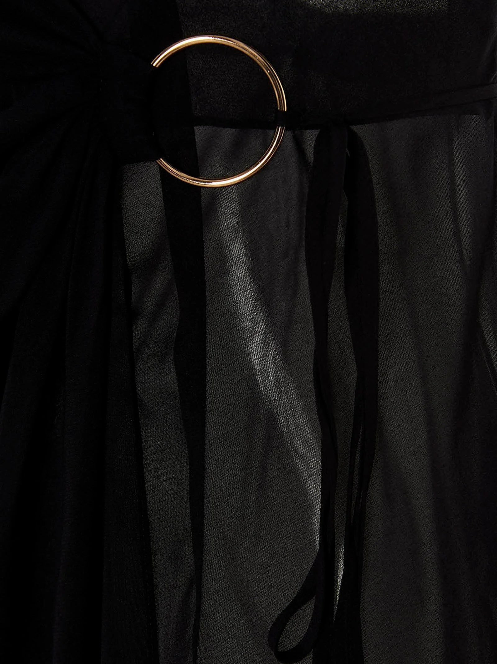 Louisa Ballou Black Silk Long Dress - S