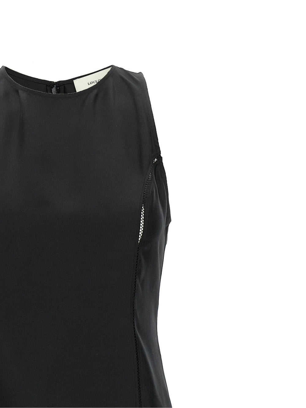 Loulou De Saison Black Silk Midi Dress