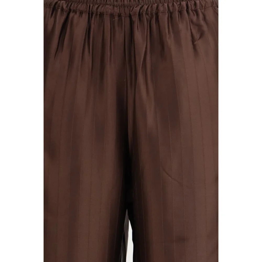 Loulou De Saison Brown Viscose Casual Pants