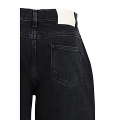 Loulou De Saison Gray Cotton Relaxed Fit Jeans