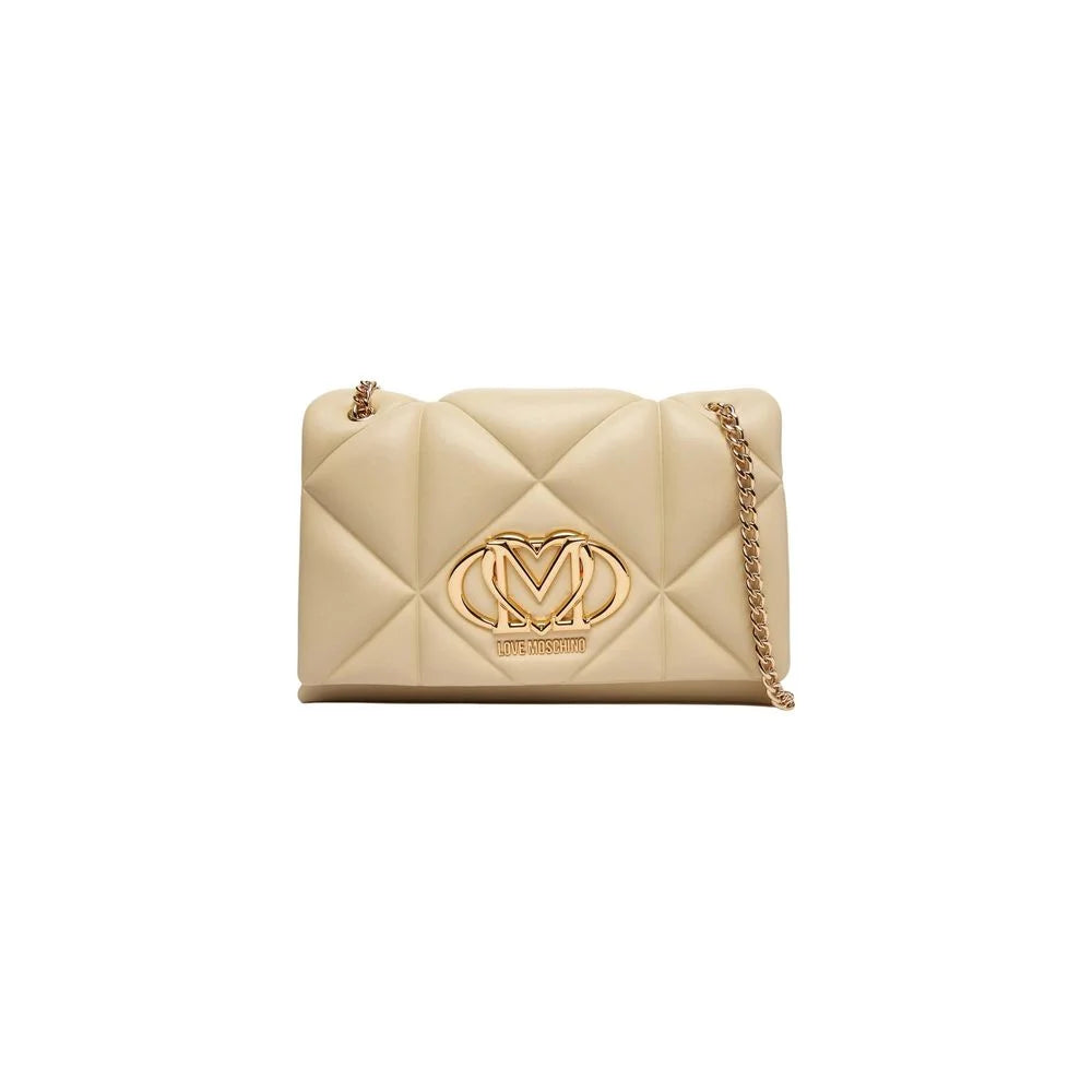 Love Moschino Beige Artificial Leather Handbag