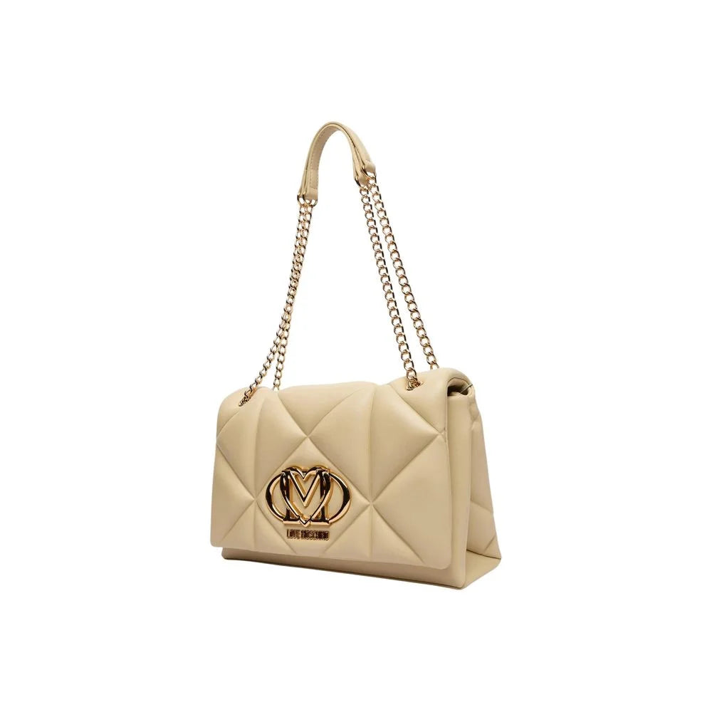 Love Moschino Beige Artificial Leather Handbag
