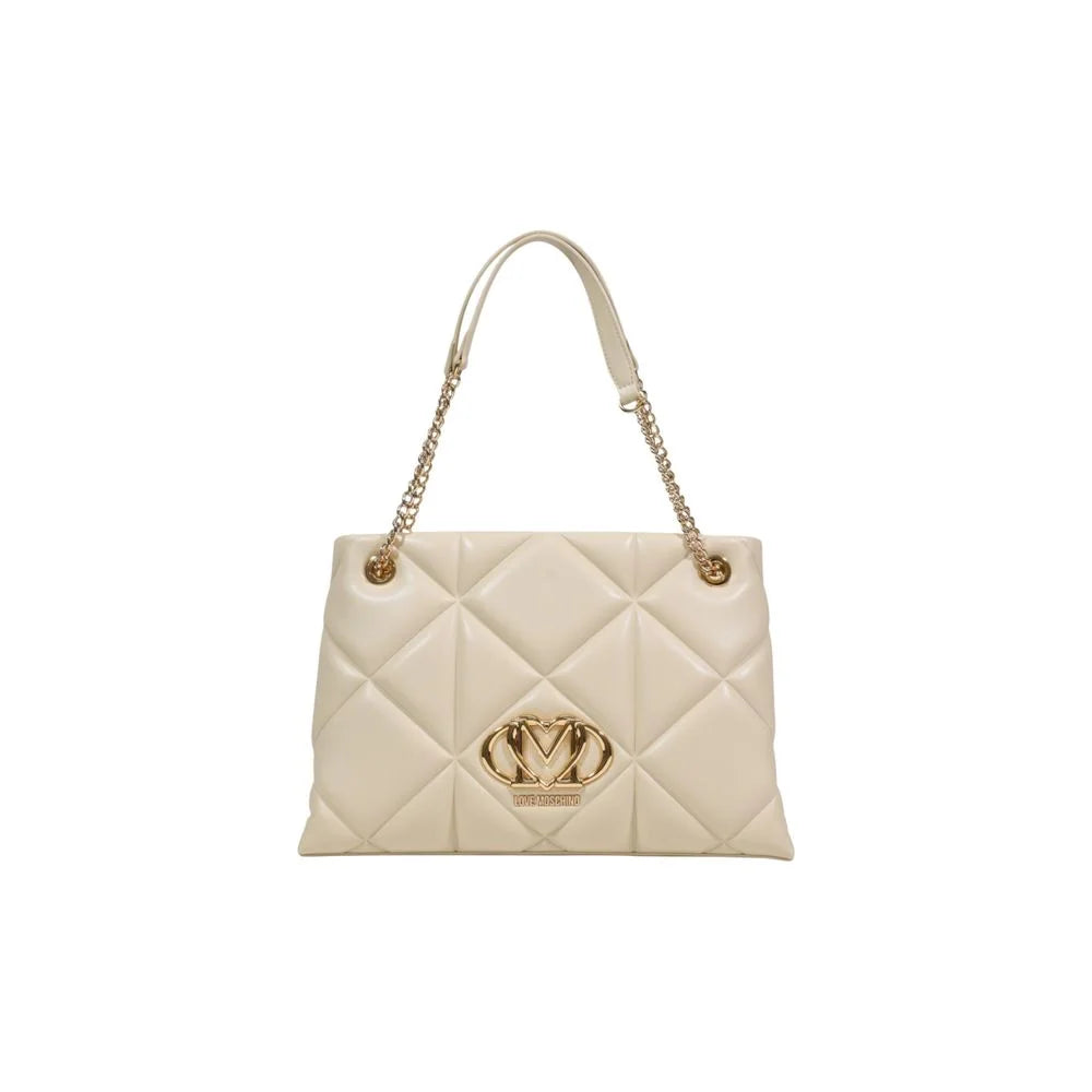 Love Moschino Beige Artificial Leather Handbag