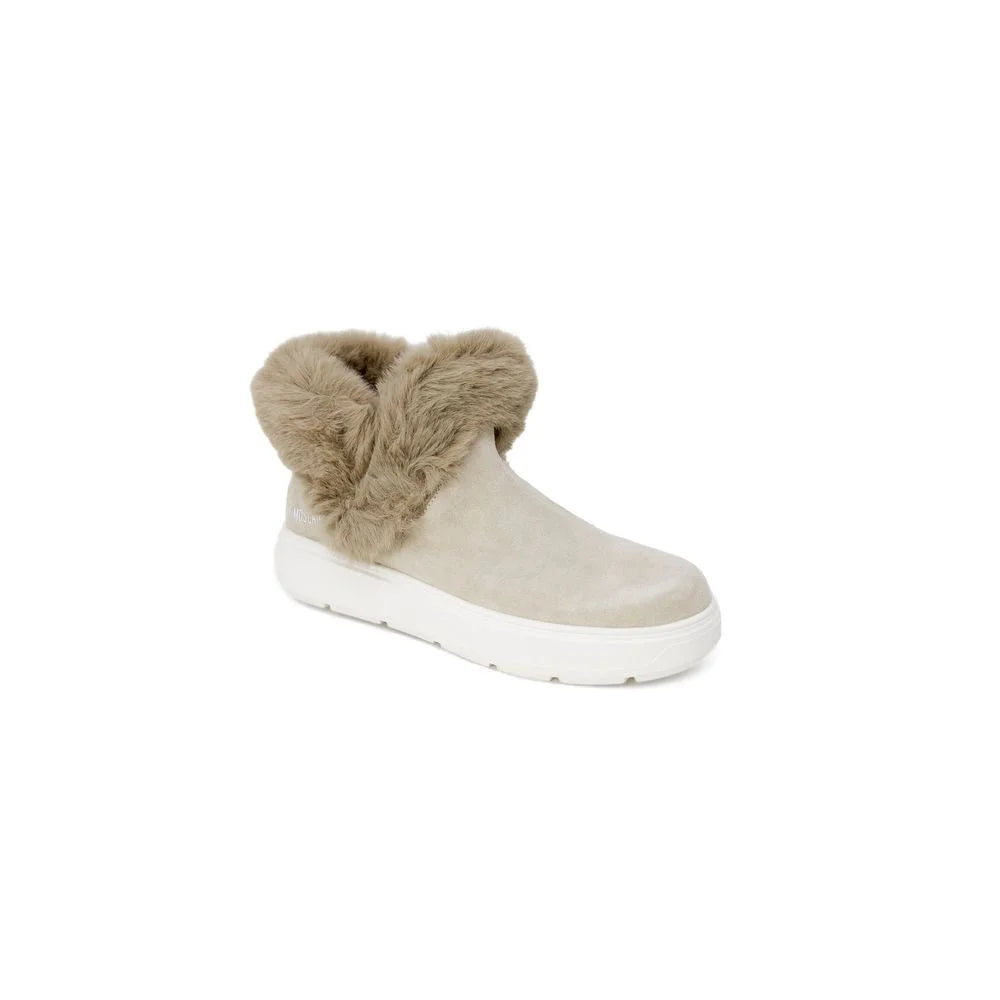 Love Moschino Beige Leather Sneaker - Sneakers