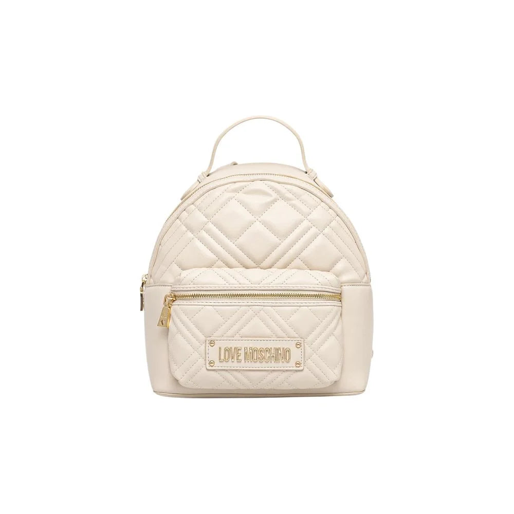 Love Moschino Beige Polyethylene Backpack