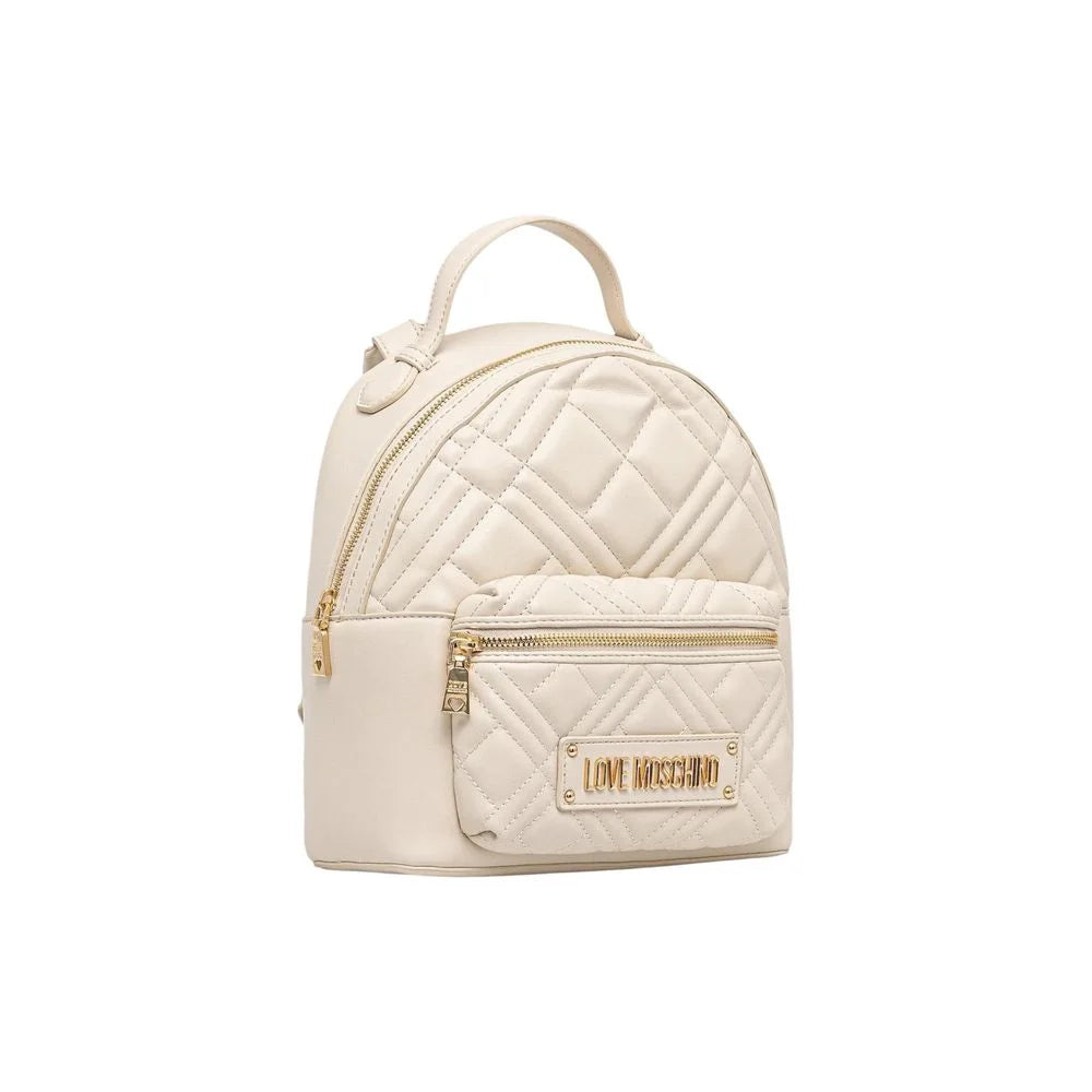 Love Moschino Beige Polyethylene Backpack