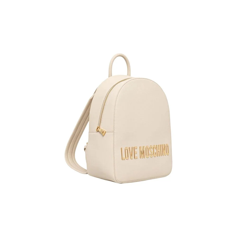 Love Moschino Beige Ryggsäck i Polyeten