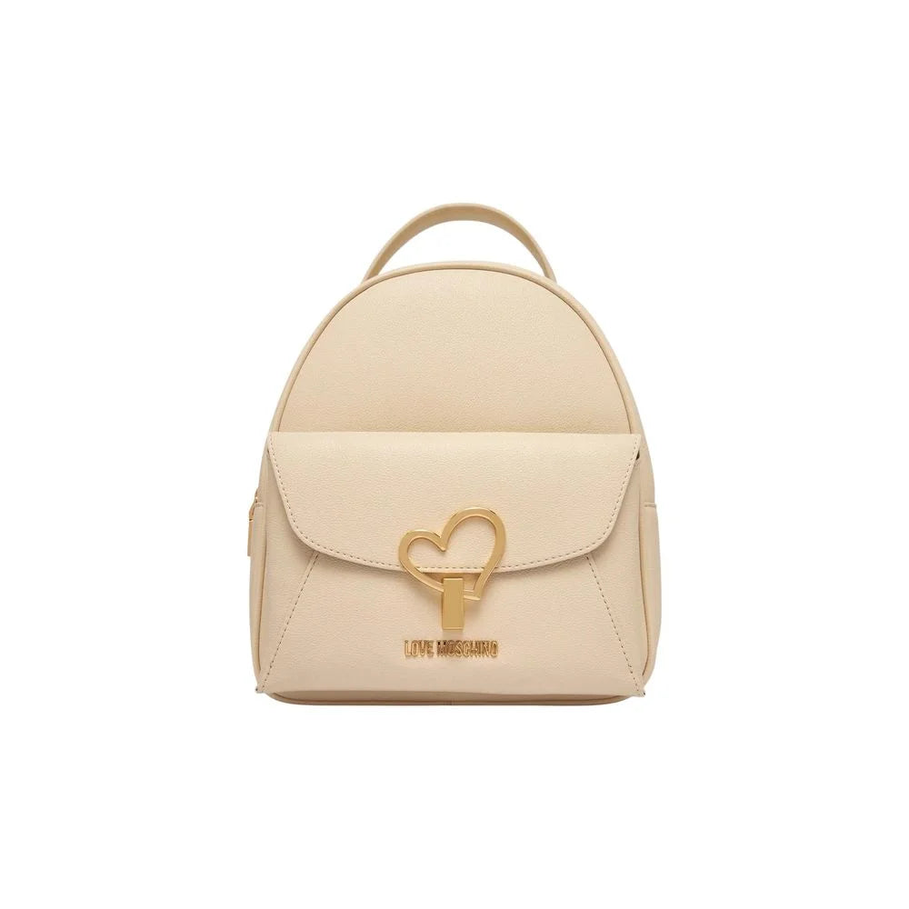 Love Moschino Beige Polyethylene Backpack