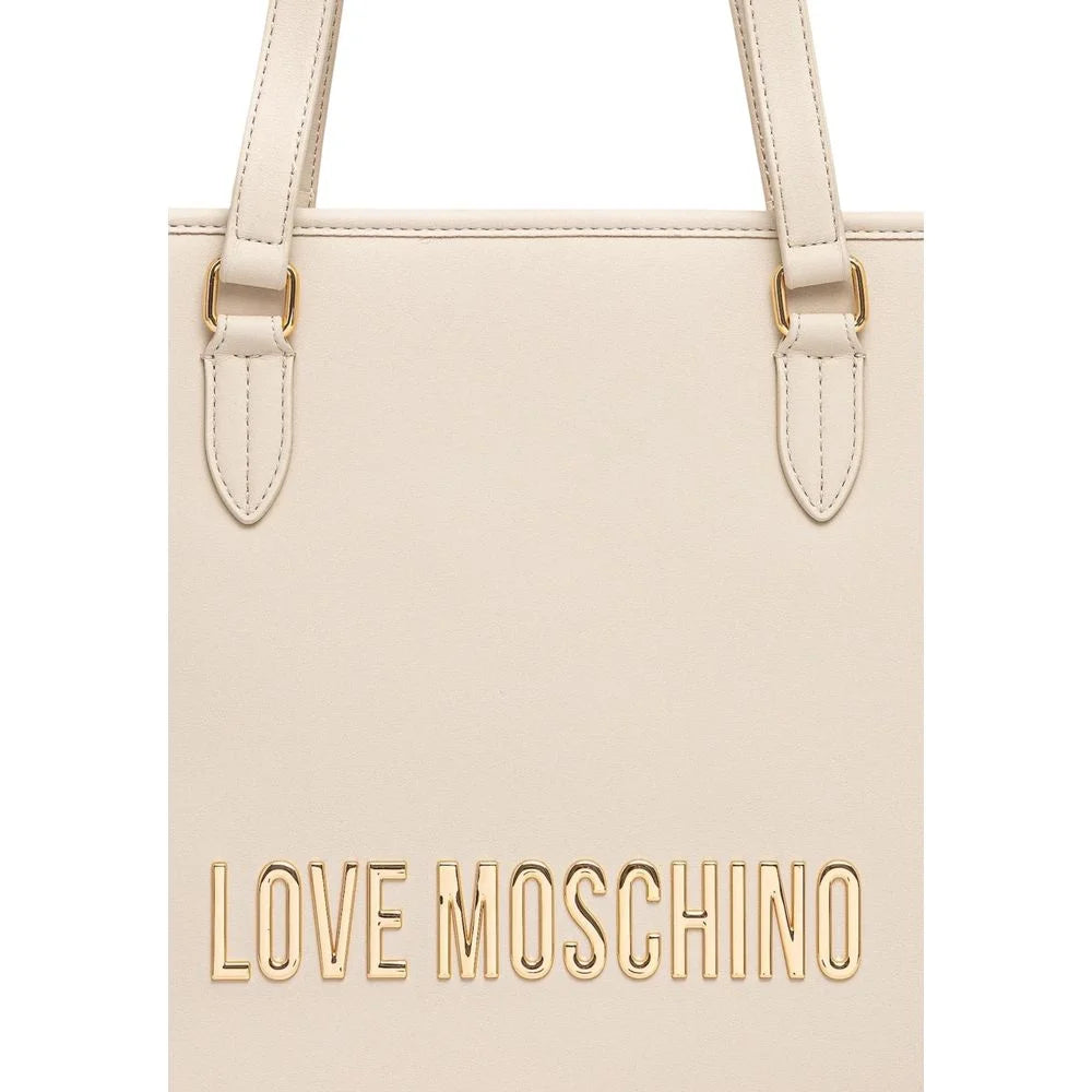 Love Moschino Beige Polyethylene Handbag