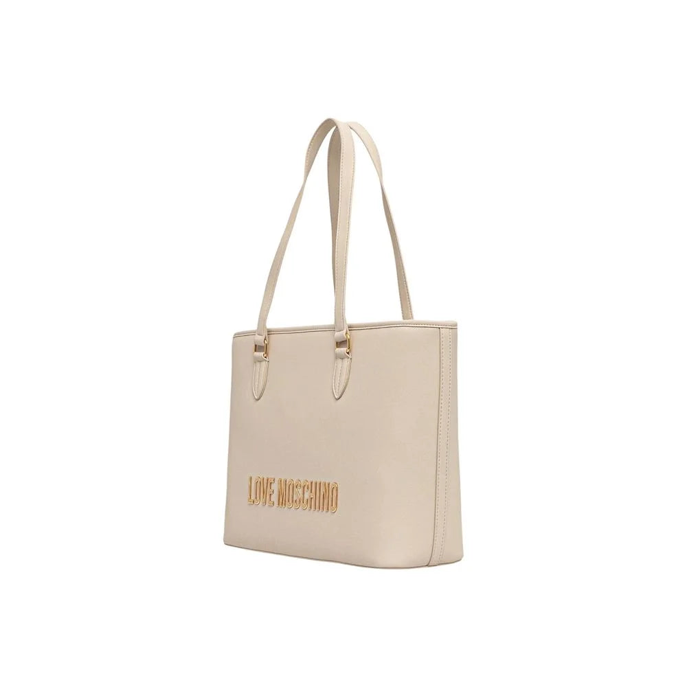 Love Moschino Beige Polyethylene Handbag