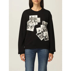 Love Moschino Black Cotton Women Sweater - Sweatshirts