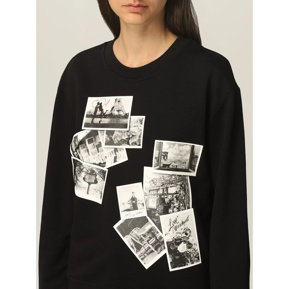 Love Moschino Black Cotton Women Sweater - Sweatshirts