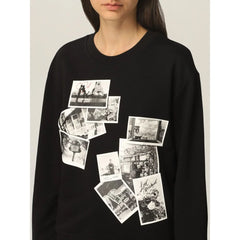 Love Moschino Black Cotton Women Sweater - Sweatshirts