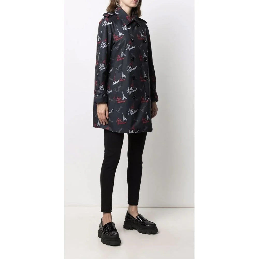 Love Moschino Black Polyester Women Coat - IT42|M - Overcoats