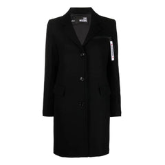 Love Moschino Black Wool Women Coat - Overcoats