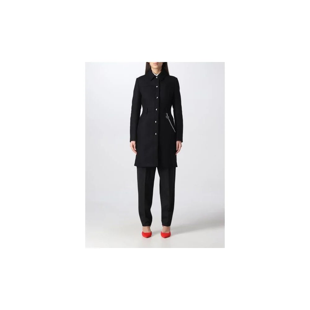 Love Moschino Black Wool Women Coat - Overcoats
