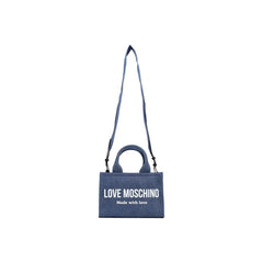 Love Moschino Blue Cotton Handbag