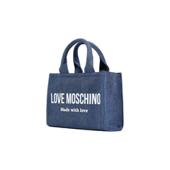 Love Moschino Blue Cotton Handbag
