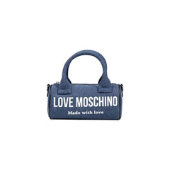 Love Moschino Blue Cotton Handbag