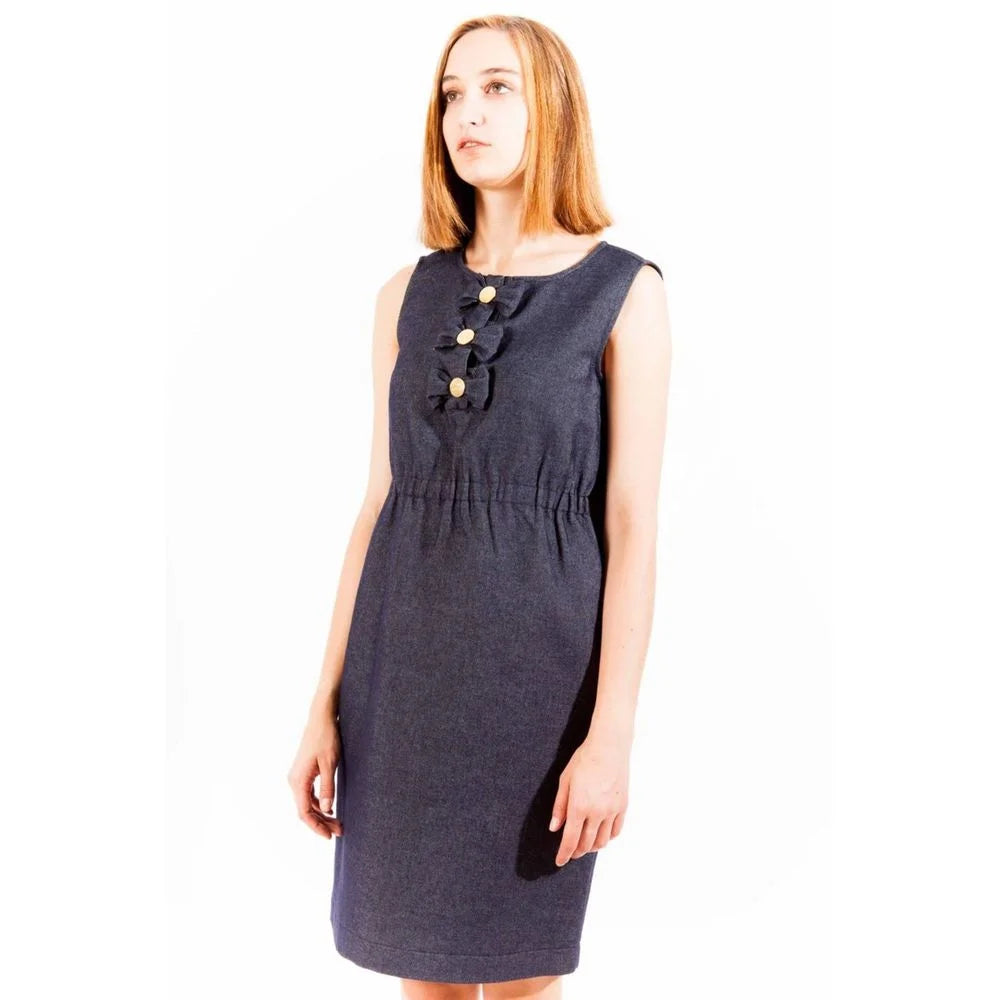 Love Moschino Blue Cotton Women Dress - 42 - Dresses