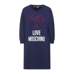 Love Moschino Blue Cotton Women Dress - IT44|L - Dresses