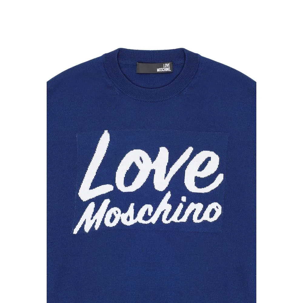 Love Moschino Blue Wool Sweatshirt - 44 | M