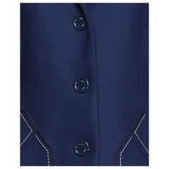 Love Moschino Blue Wool Women Coat - IT46 | L - Overcoats