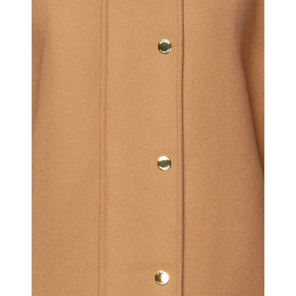 Love Moschino Brown Wool Women Coat - IT46 | L - Overcoats
