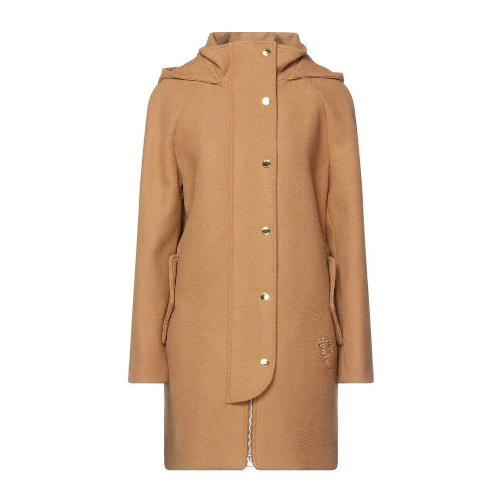 Love Moschino Brown Wool Women Coat - IT46 | L - Overcoats