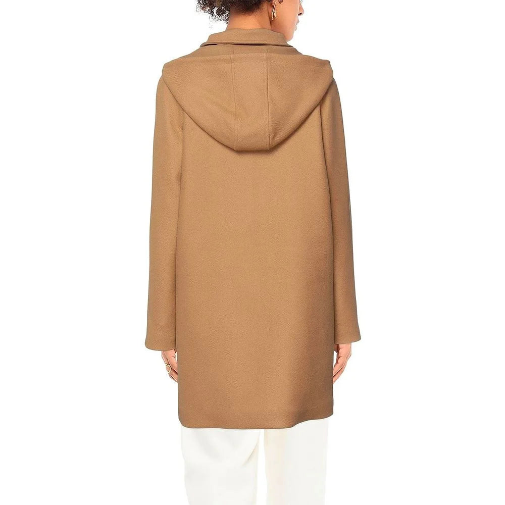 Love Moschino Brown Wool Women Coat - IT46 | L - Overcoats