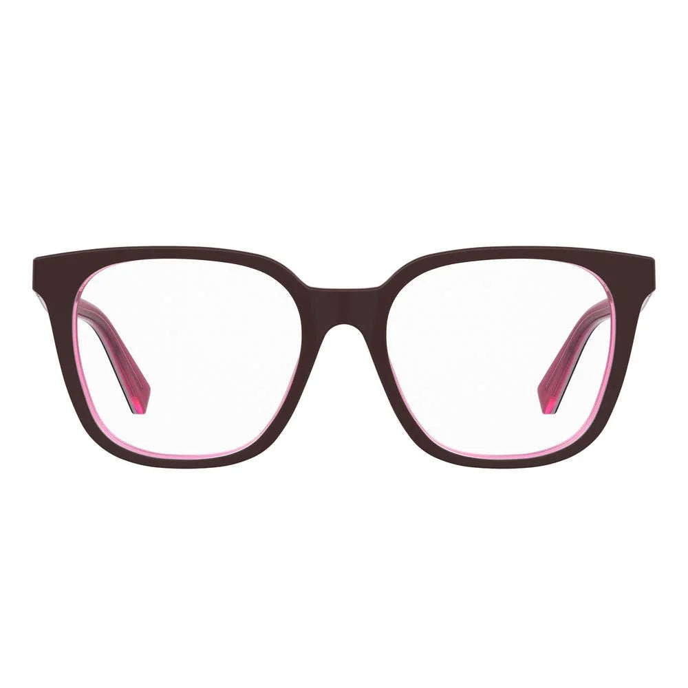 Love Moschino Burgundy Acetate Frames - Eyeglasses