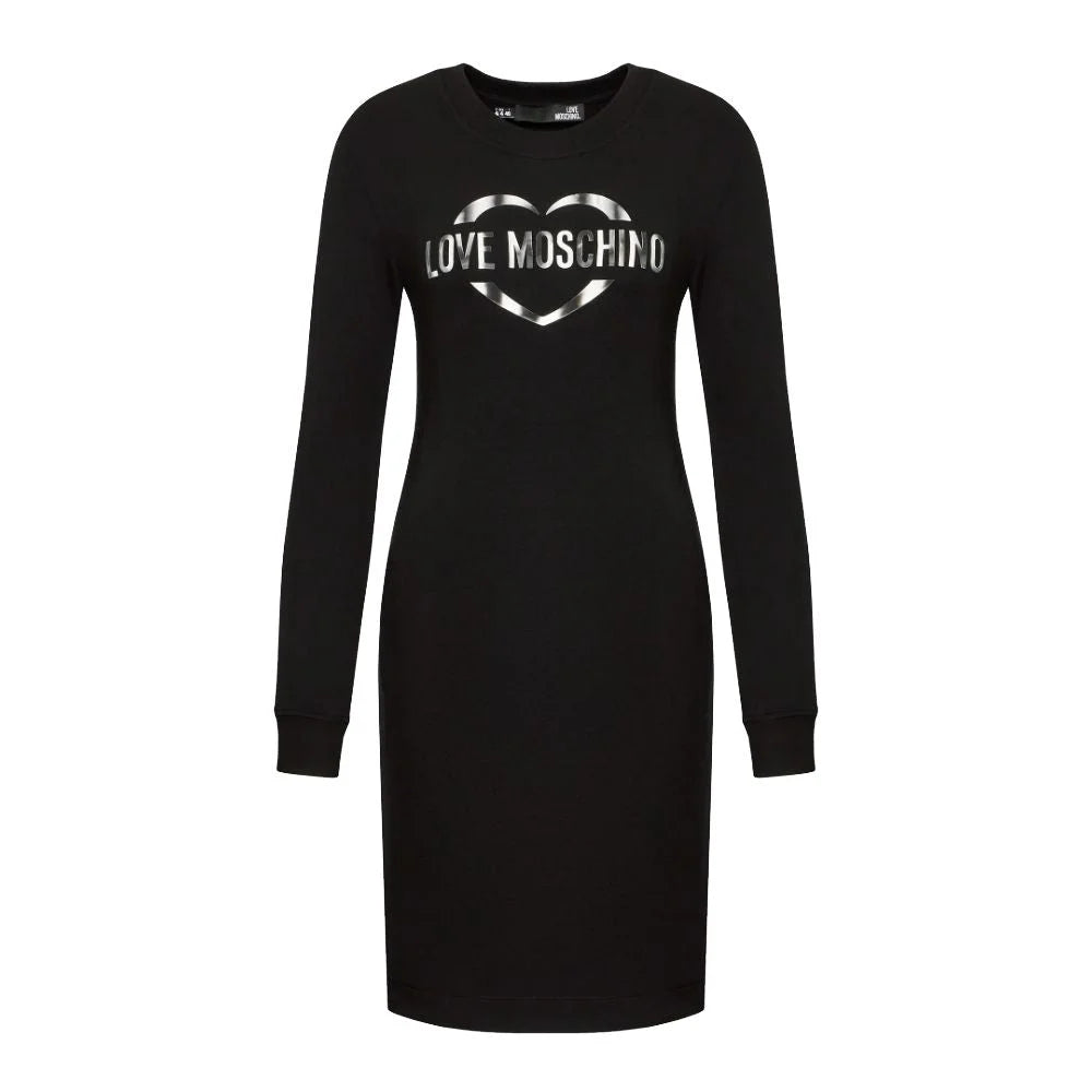 Love Moschino Chic Cotton Blend Logo Dress - Dresses