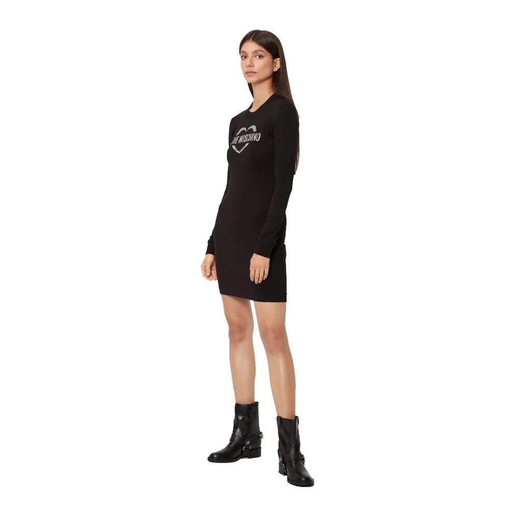 Love Moschino Chic Cotton Blend Logo Dress - Dresses