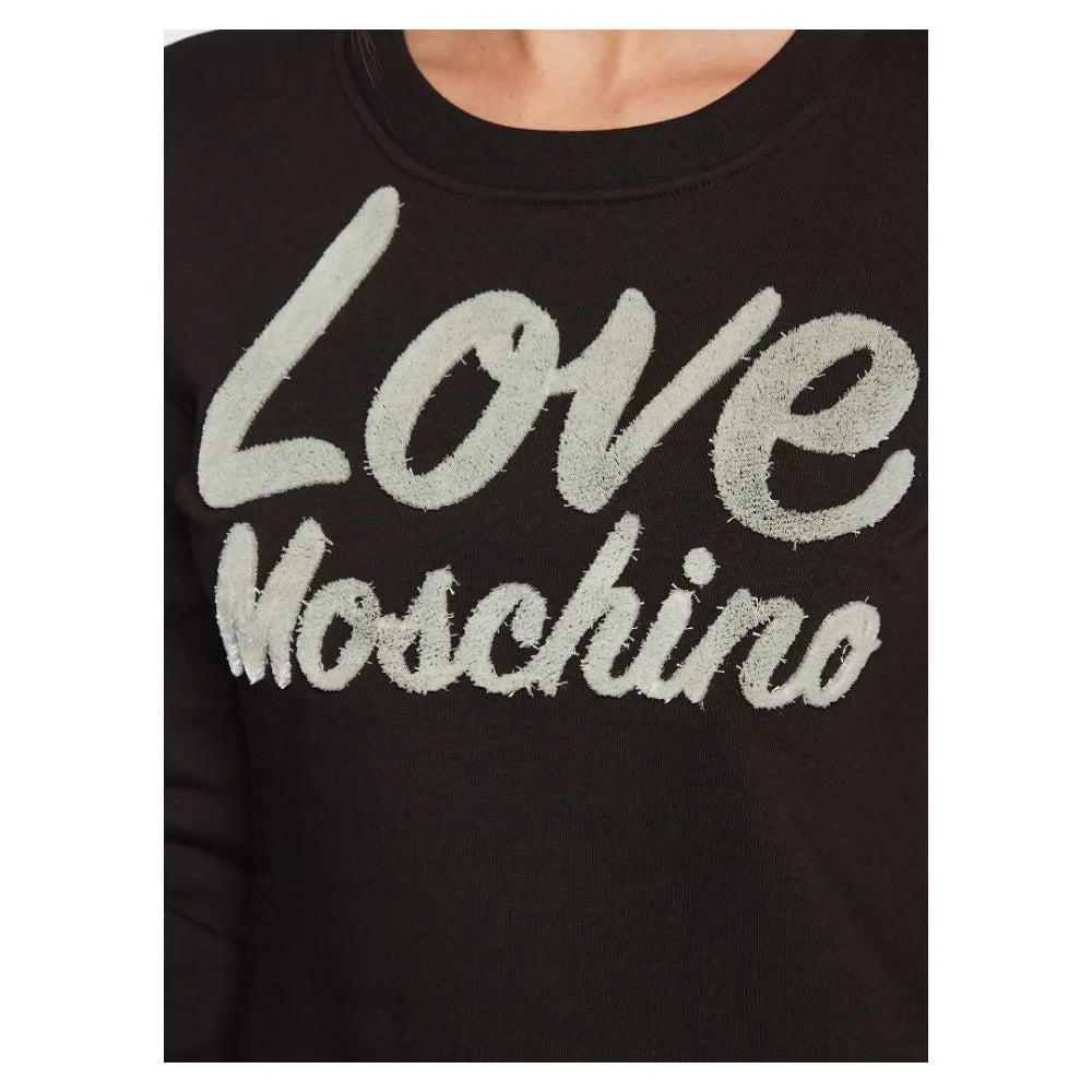 Love Moschino Chic Embossed Logo Cotton Blend Dress - Dresses
