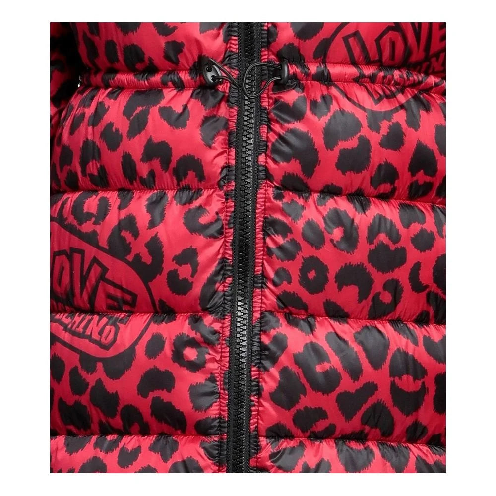 Love Moschino Chic Leopard Print Long Down Jacket - Puffer Jackets